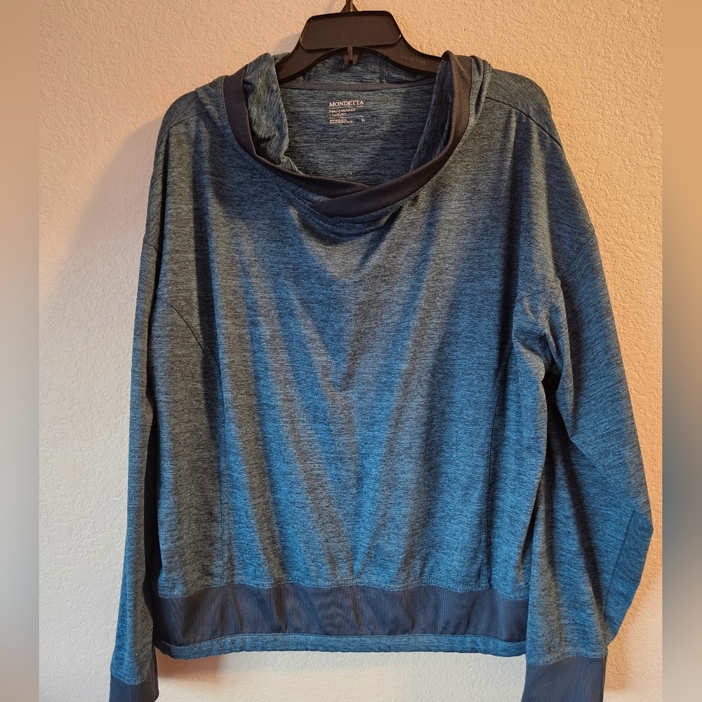 Teal Mondetta‎ Active Top with Hood XL